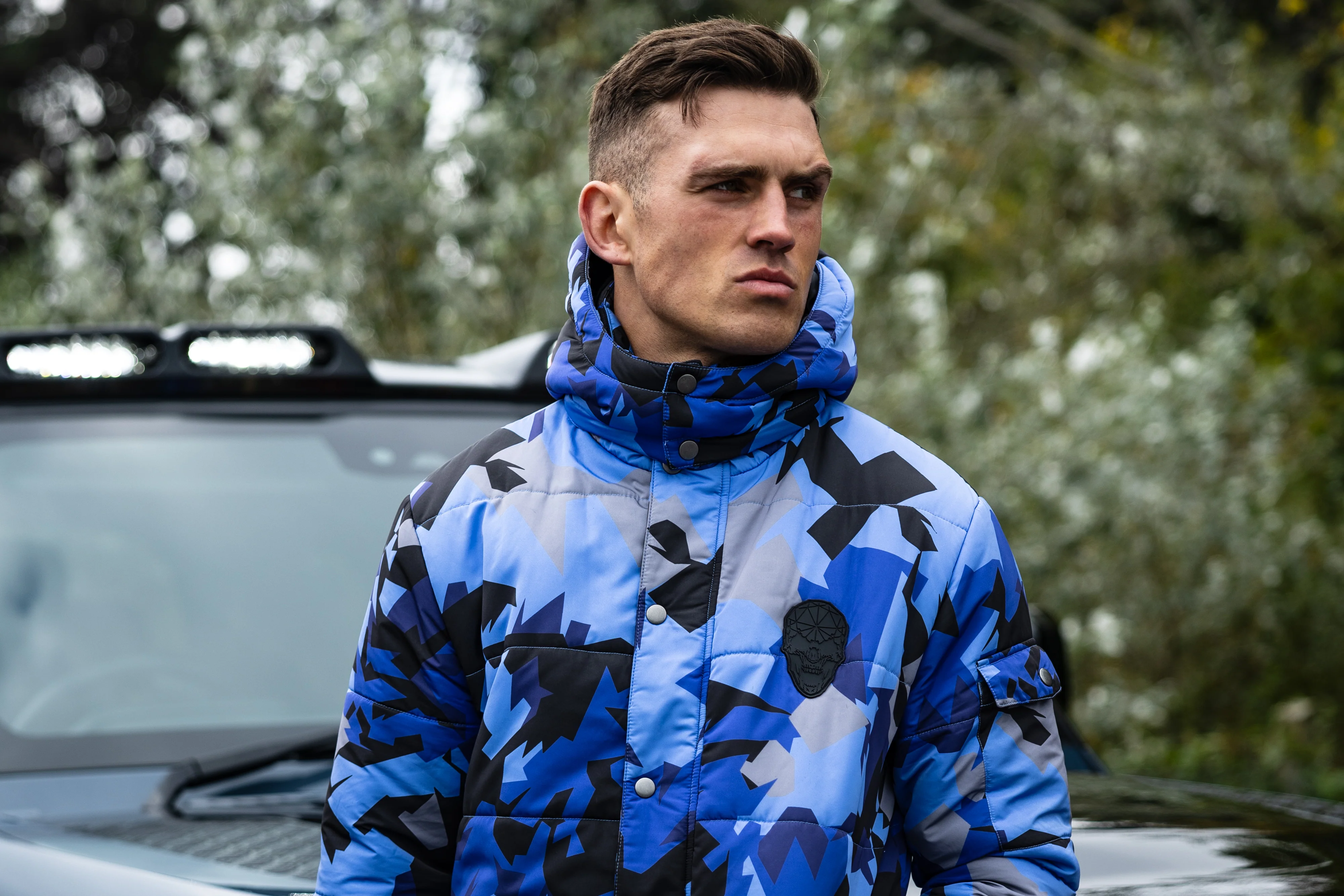 AMICO CAMO SKULL JACKET BLUE - Image 3