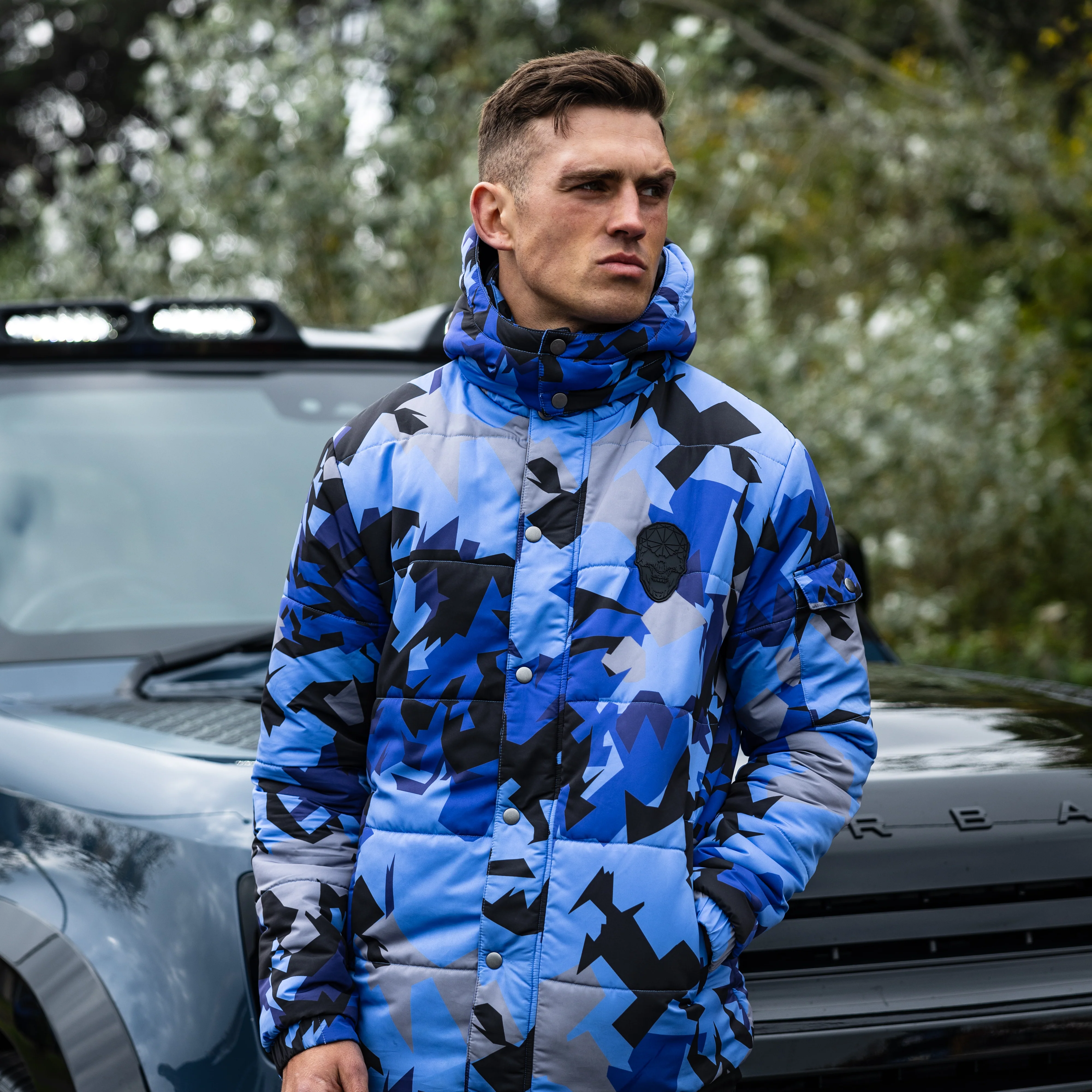 AMICO CAMO SKULL JACKET BLUE - Image 4