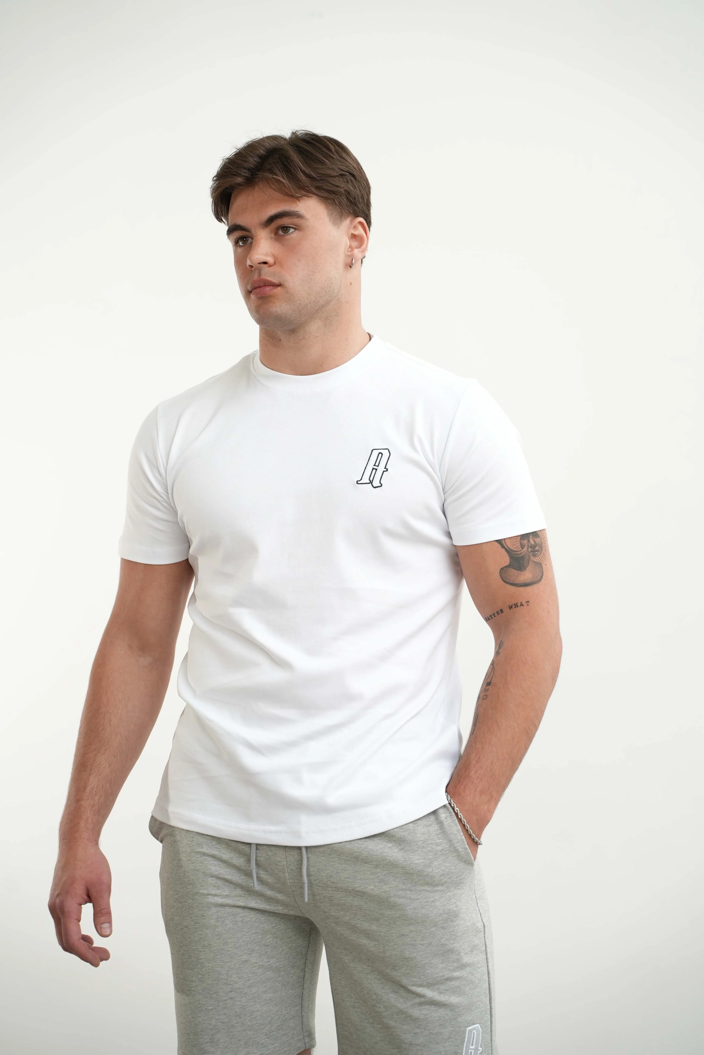 Amico embroidery luxury Tee White - Image 10
