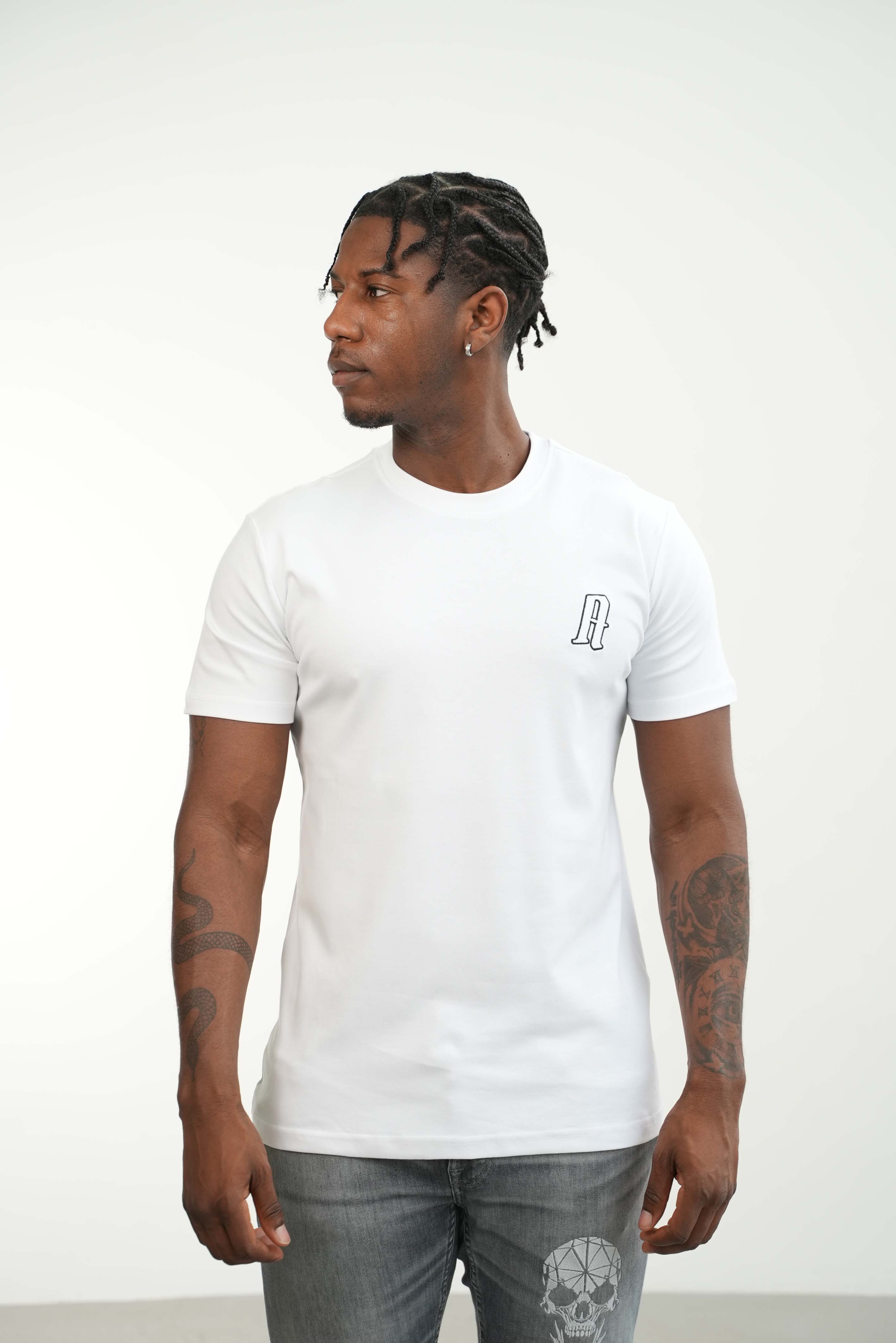 Amico embroidery luxury Tee White - Image 3