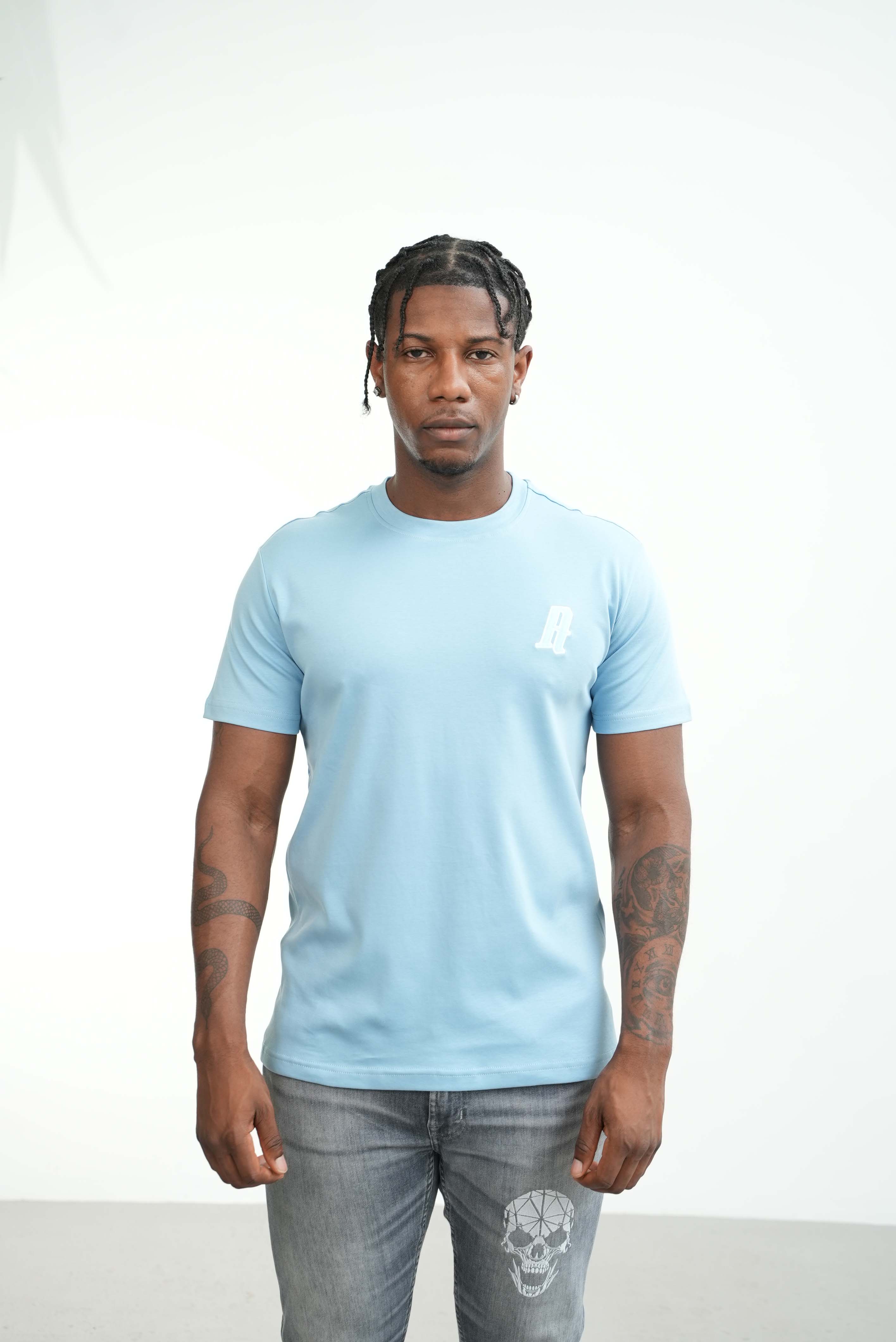 Amico embroidery luxury Tee Baby Blue - Image 5