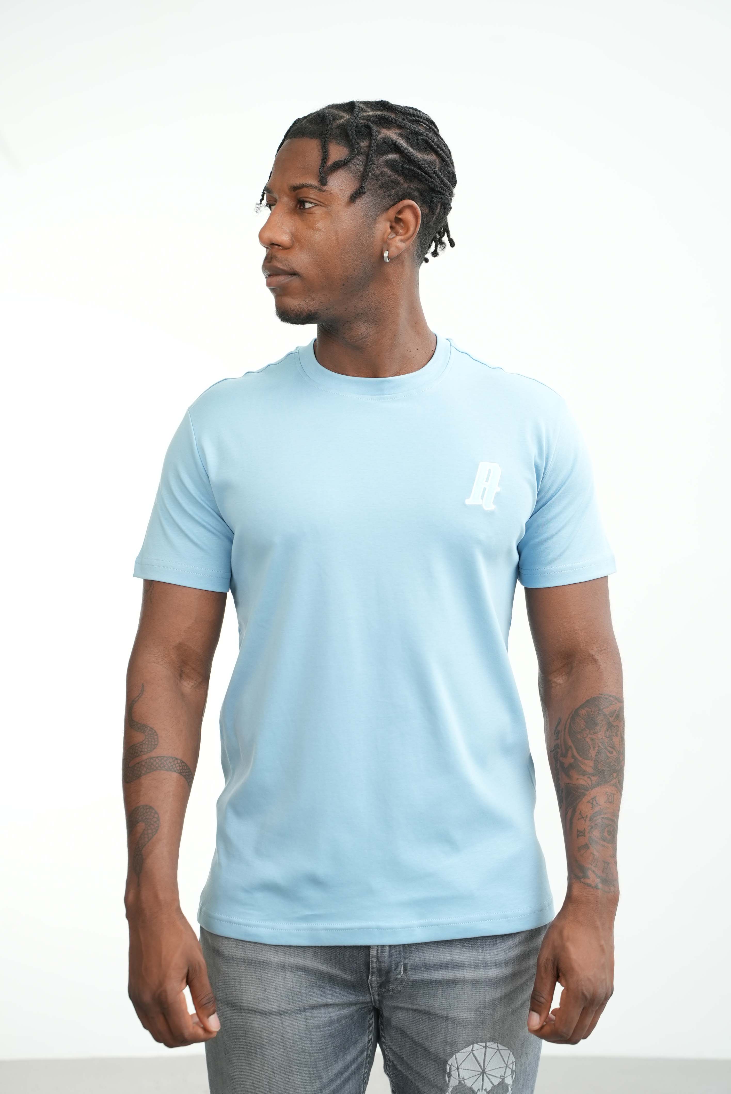Amico embroidery luxury Tee Baby Blue - Image 6