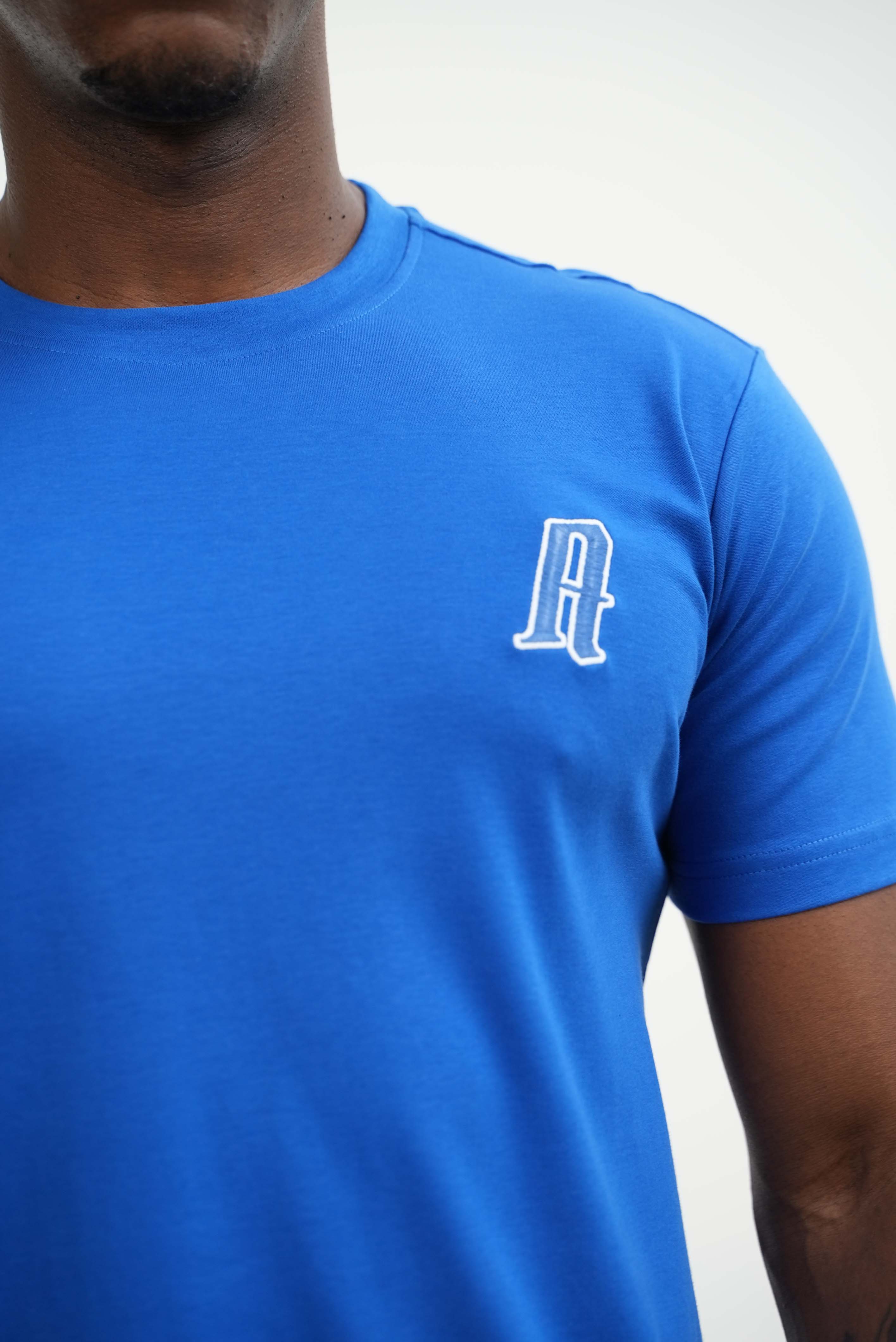 Amico embroidery luxury Tee Blue - Image 17