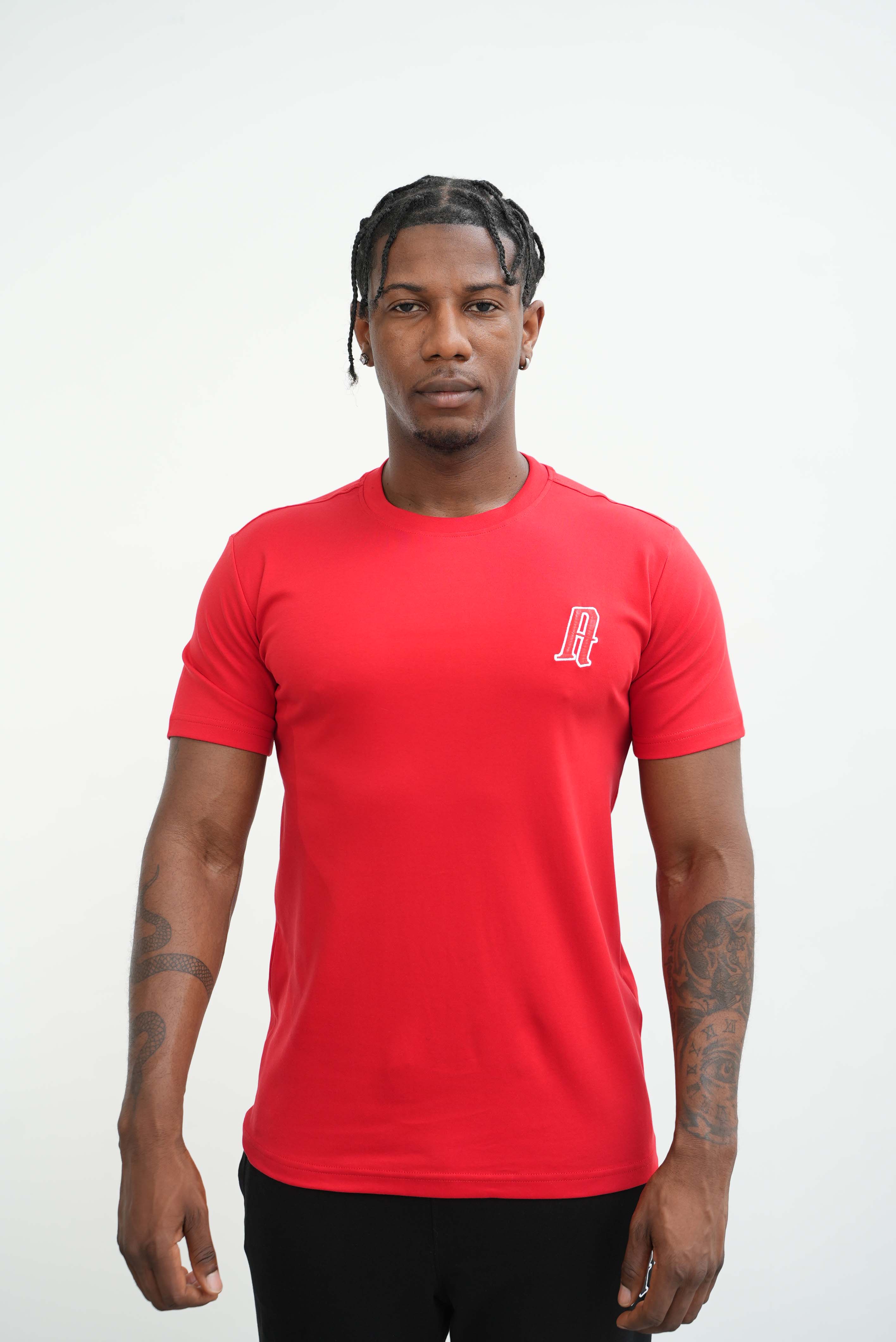 Amico embroidery luxury Tee Red - Image 13
