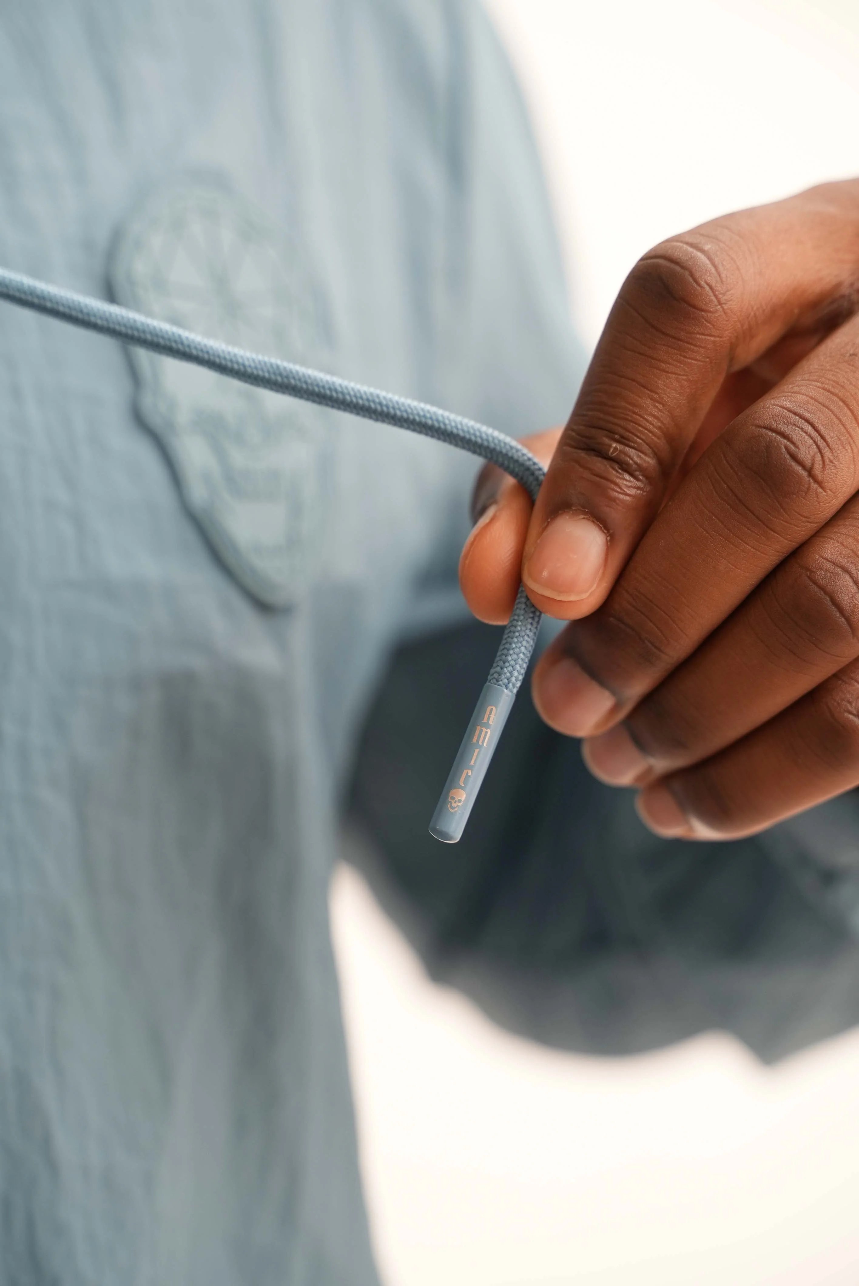 Amico skull badge windbreaker Steel Blue - Image 13