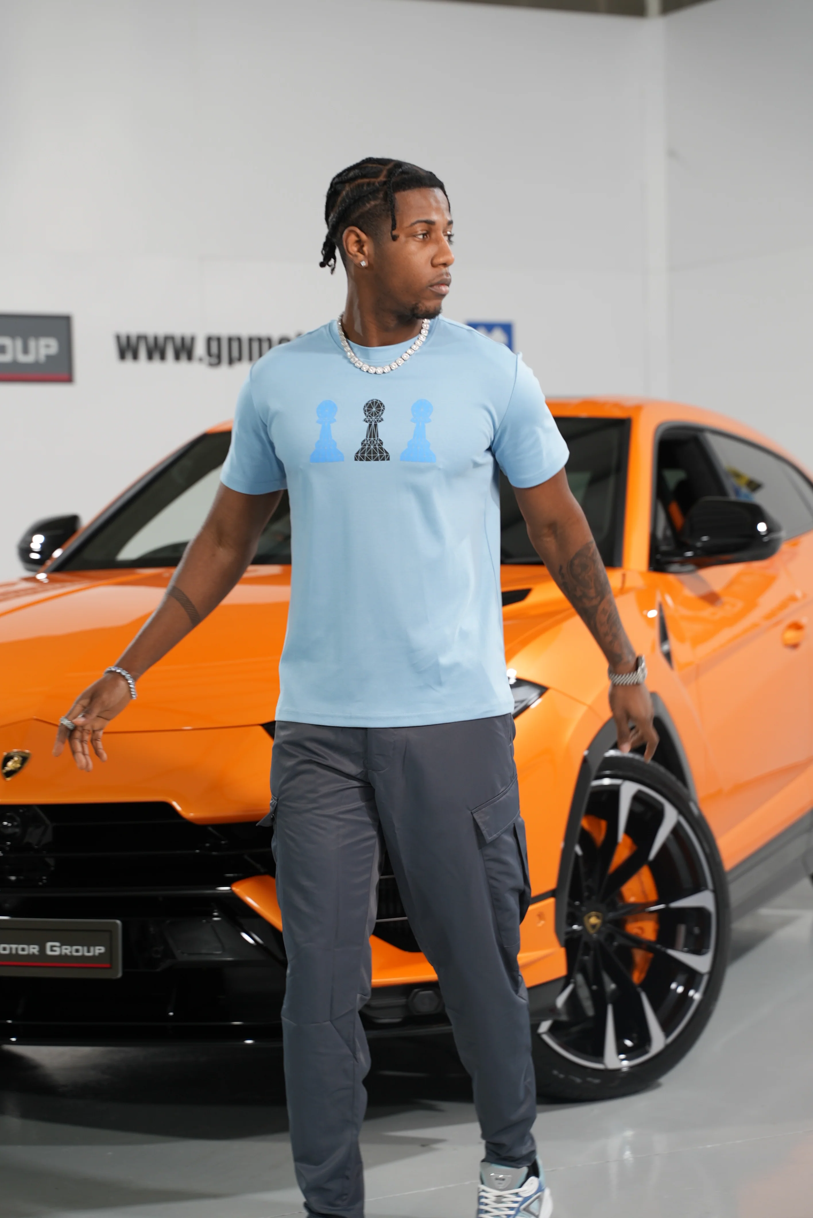 Amico Tri-Pawn Baby Blue Blue/Black Tee - Image 11