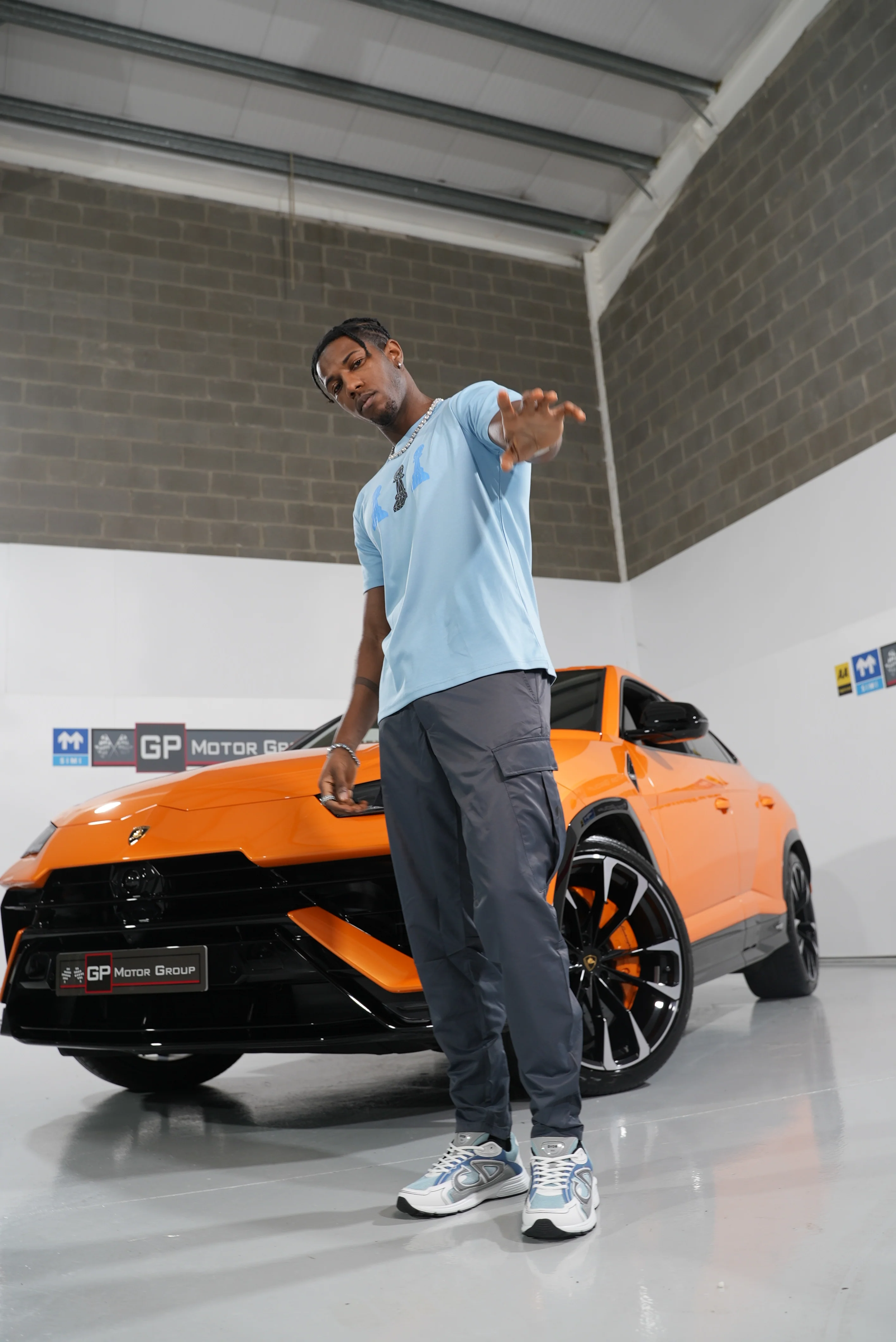 Amico Tri-Pawn Baby Blue Blue/Black Tee - Image 8