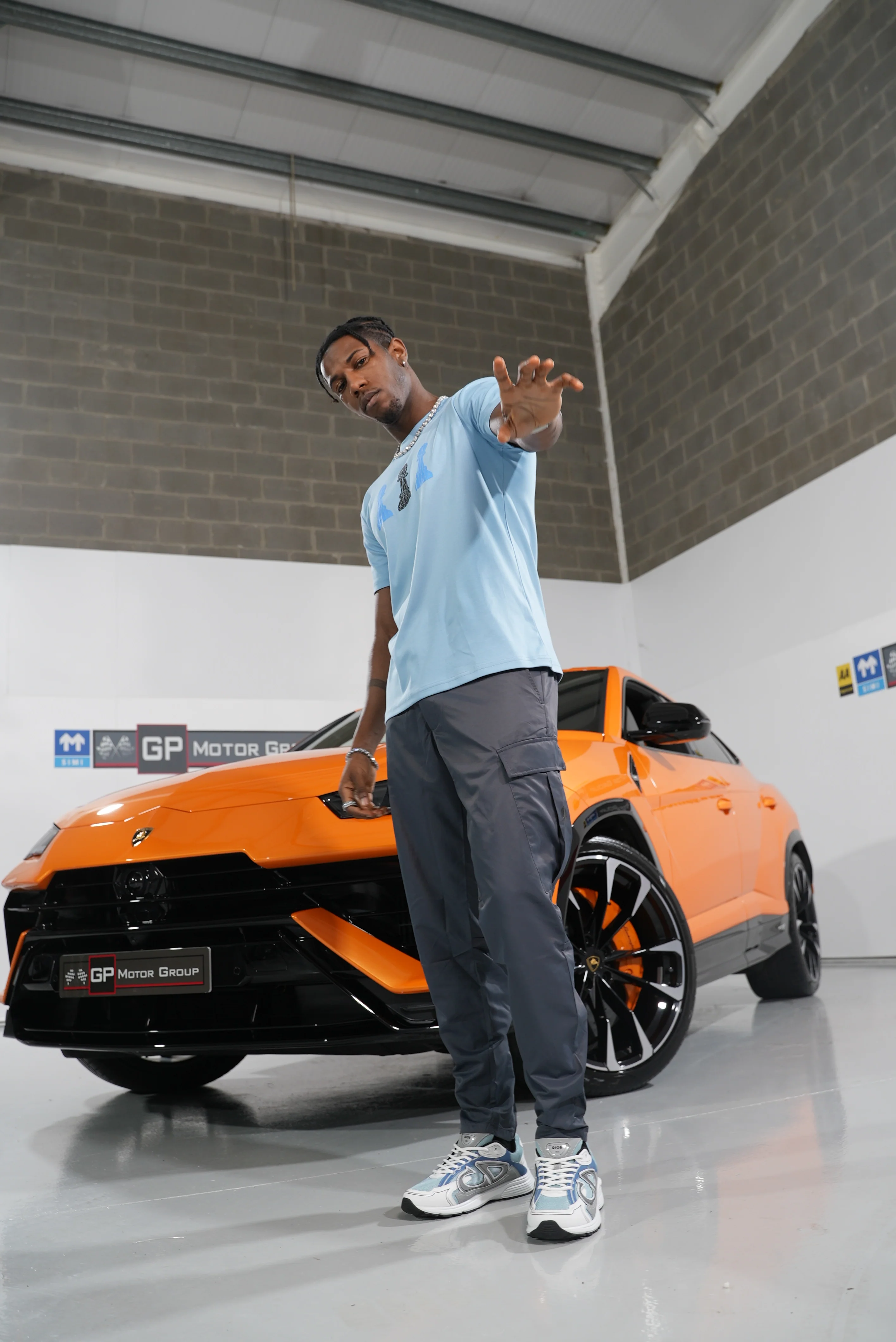 Amico Tri-Pawn Baby Blue Blue/Black Tee - Image 9