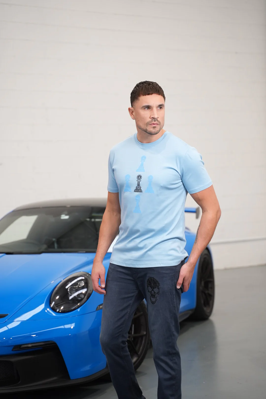 BABY BLUE 5 PAWN TEE 4 BLUE 1 BLACK - Image 3