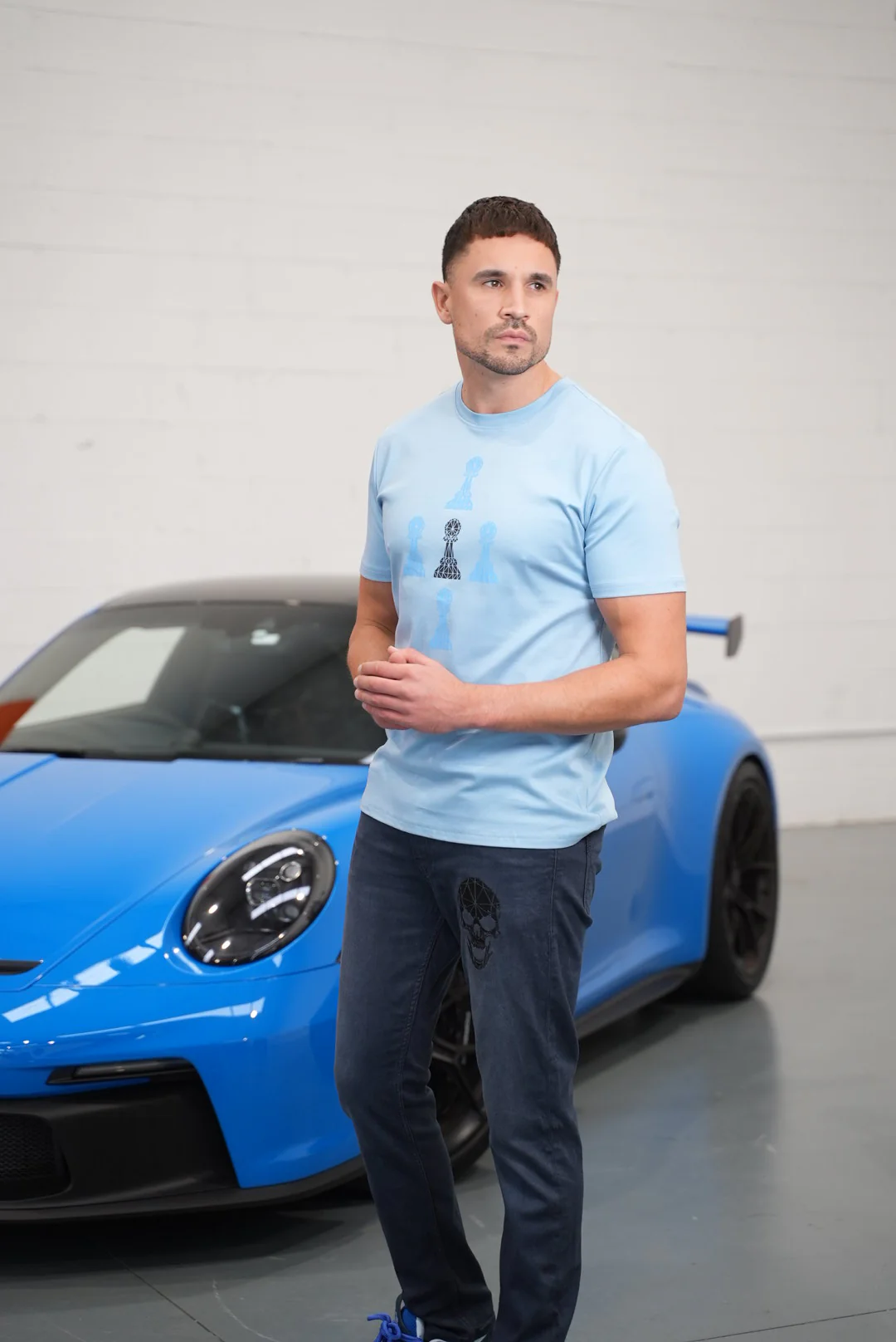 BABY BLUE 5 PAWN TEE 4 BLUE 1 BLACK - Image 4