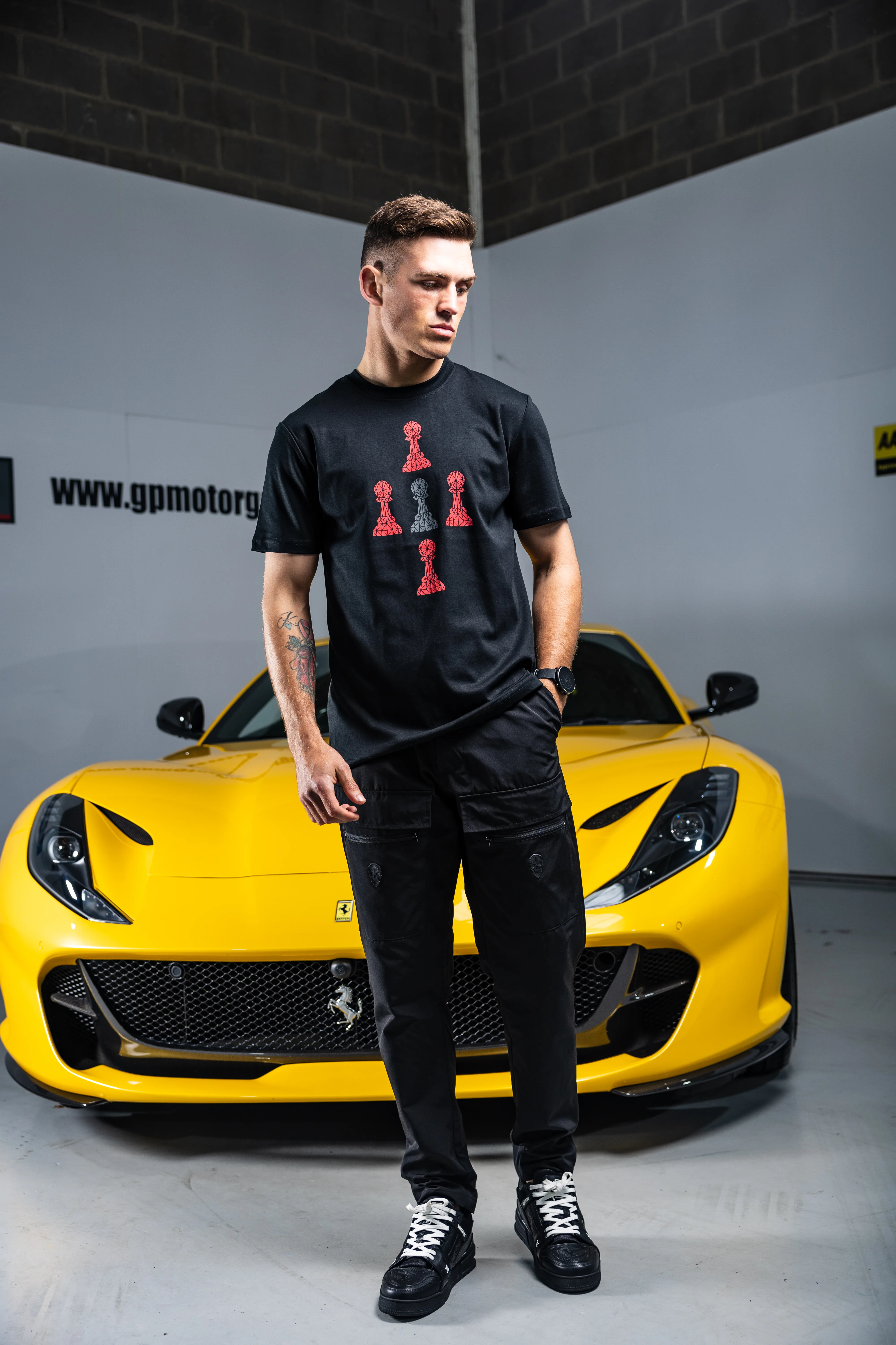 BLACK TEE 5 PAWN TEE -4 RED 1 GREY - Image 3