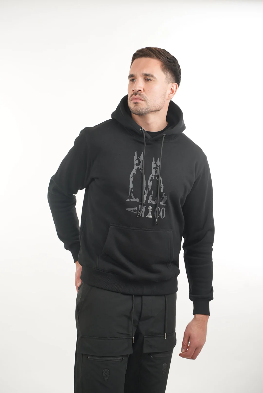 Black Two Dogs Hoodie - Image 3