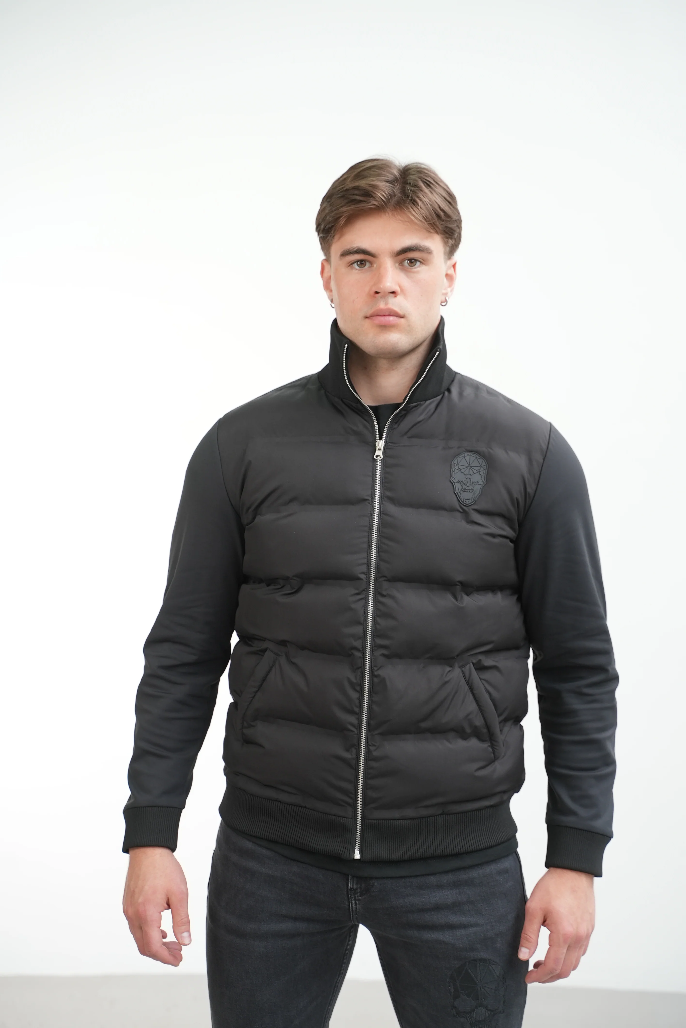 Black Two Pattern Light Weight Jacket - Image 3