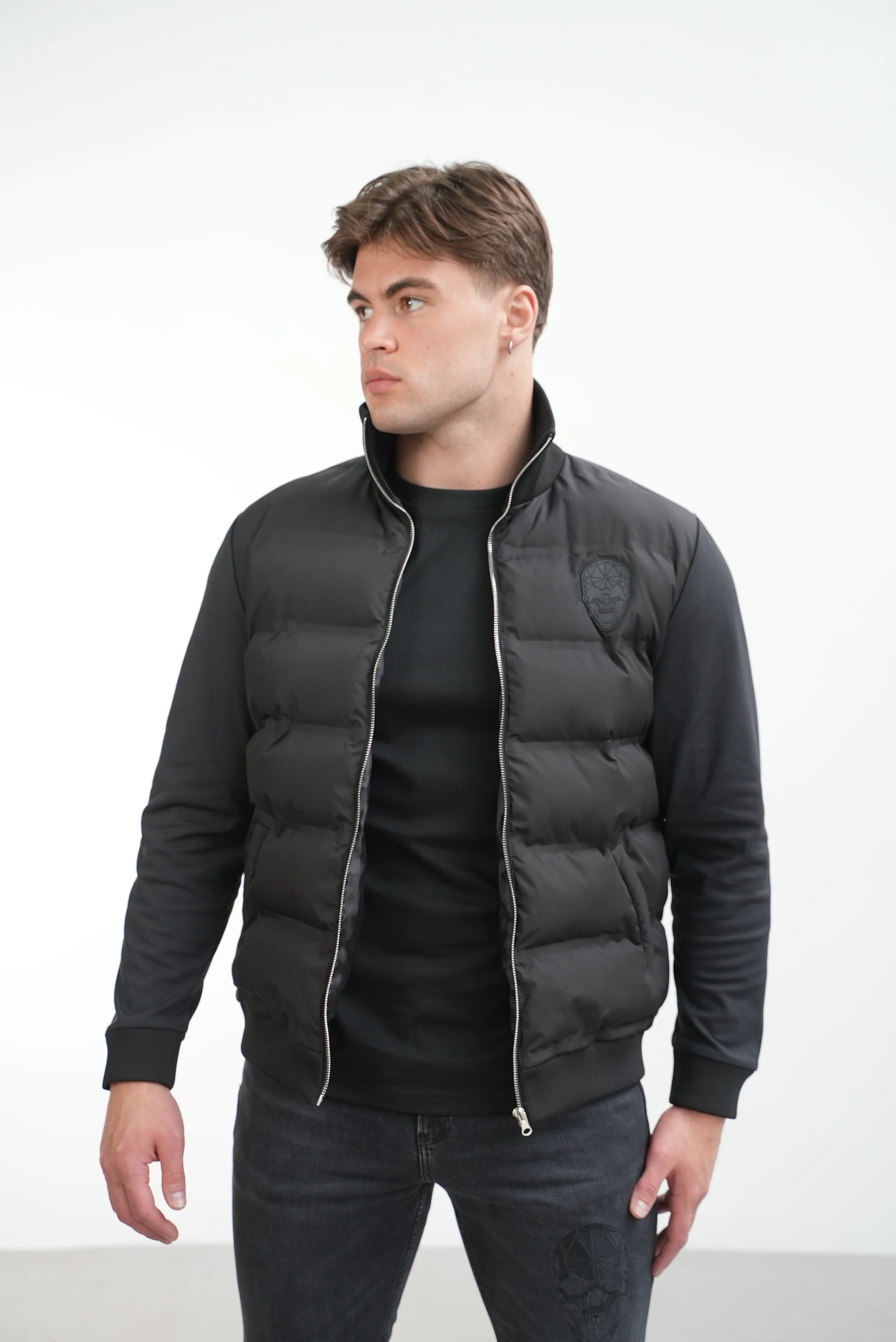 Black Two Pattern Light Weight Jacket - Image 4