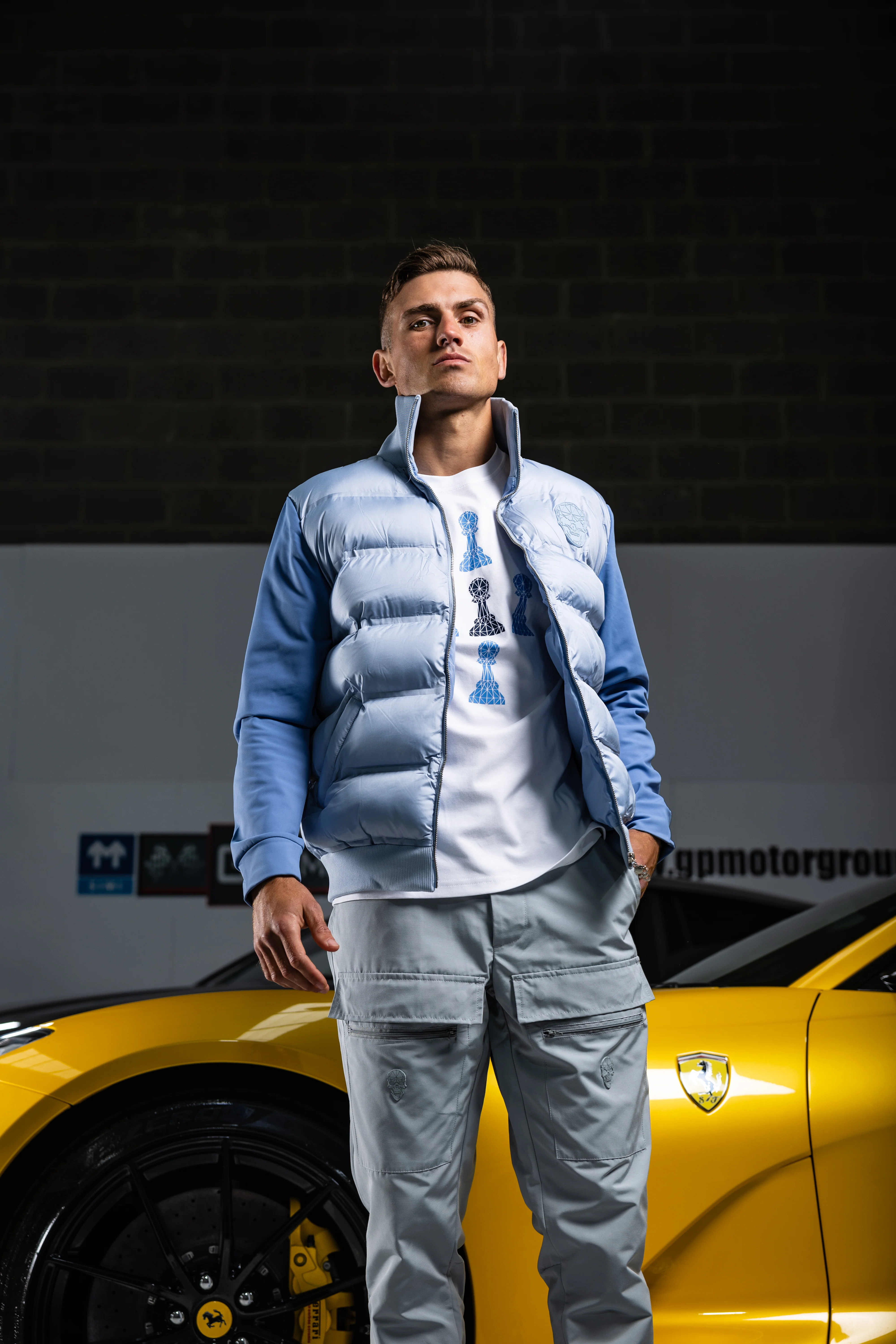 Blue Two Pattern Light Weight Jacket - Image 4