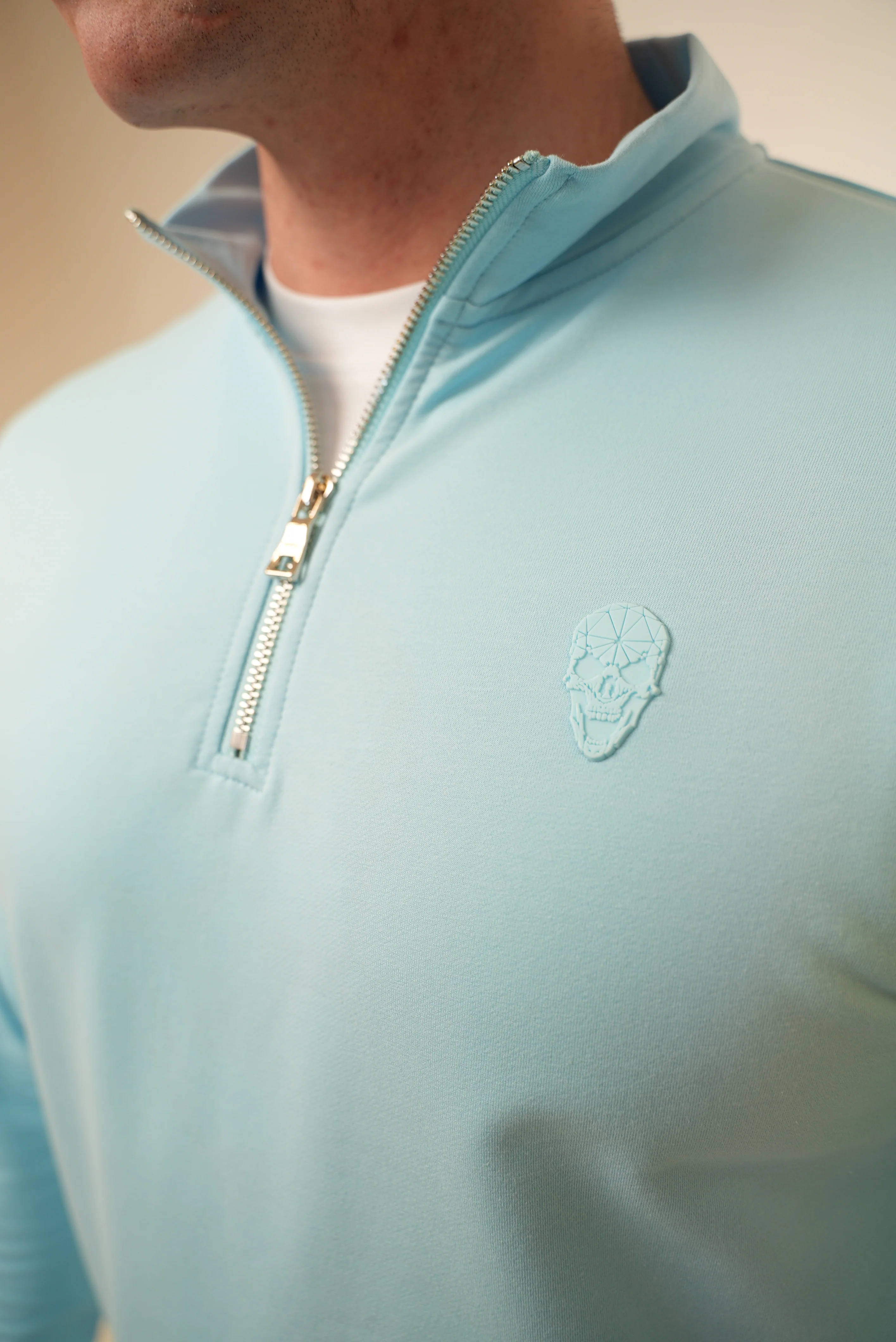 Men's Amico Baby Blue Half Zip - Image 3