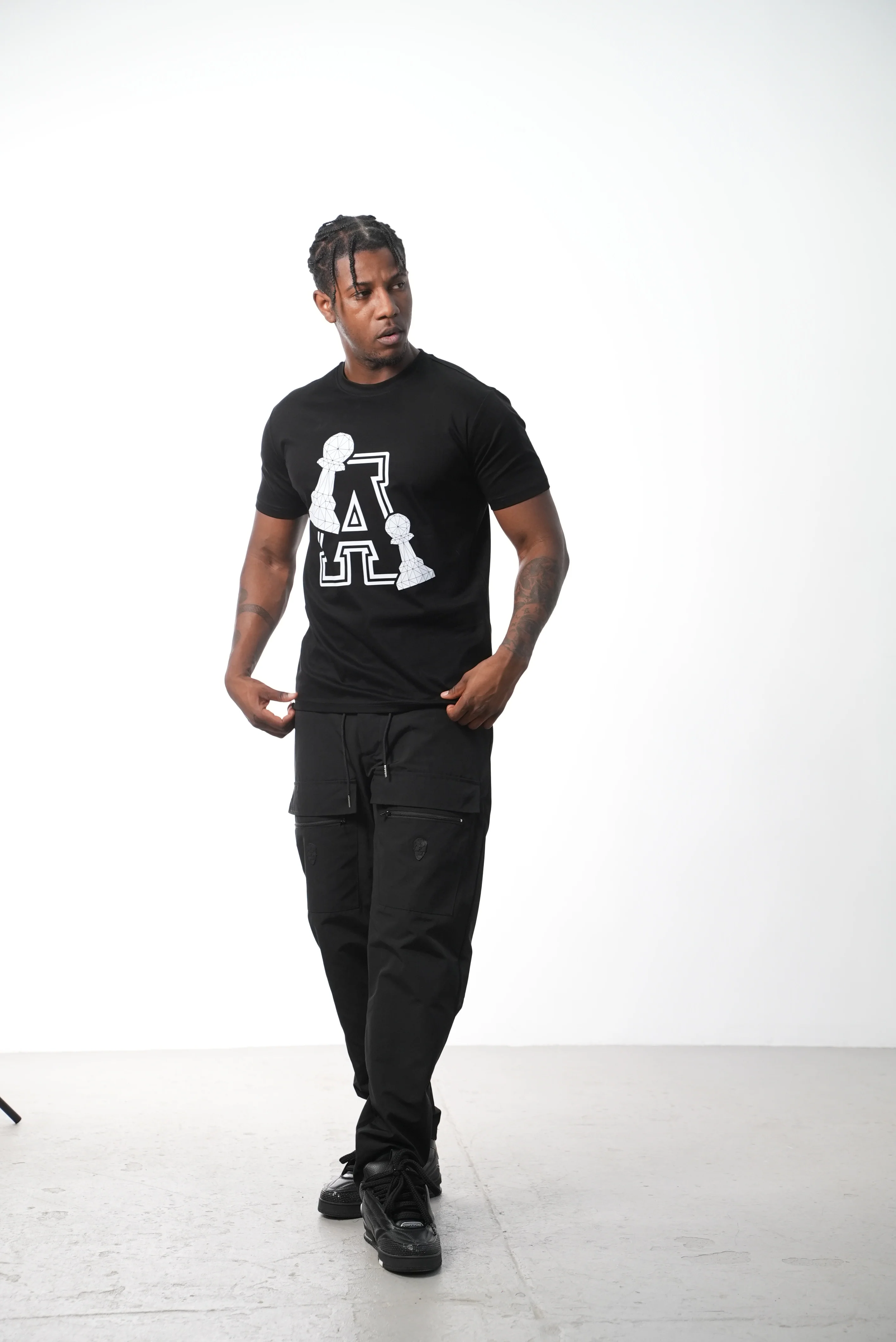 Men's Black A Design T-Shirt - Image 4