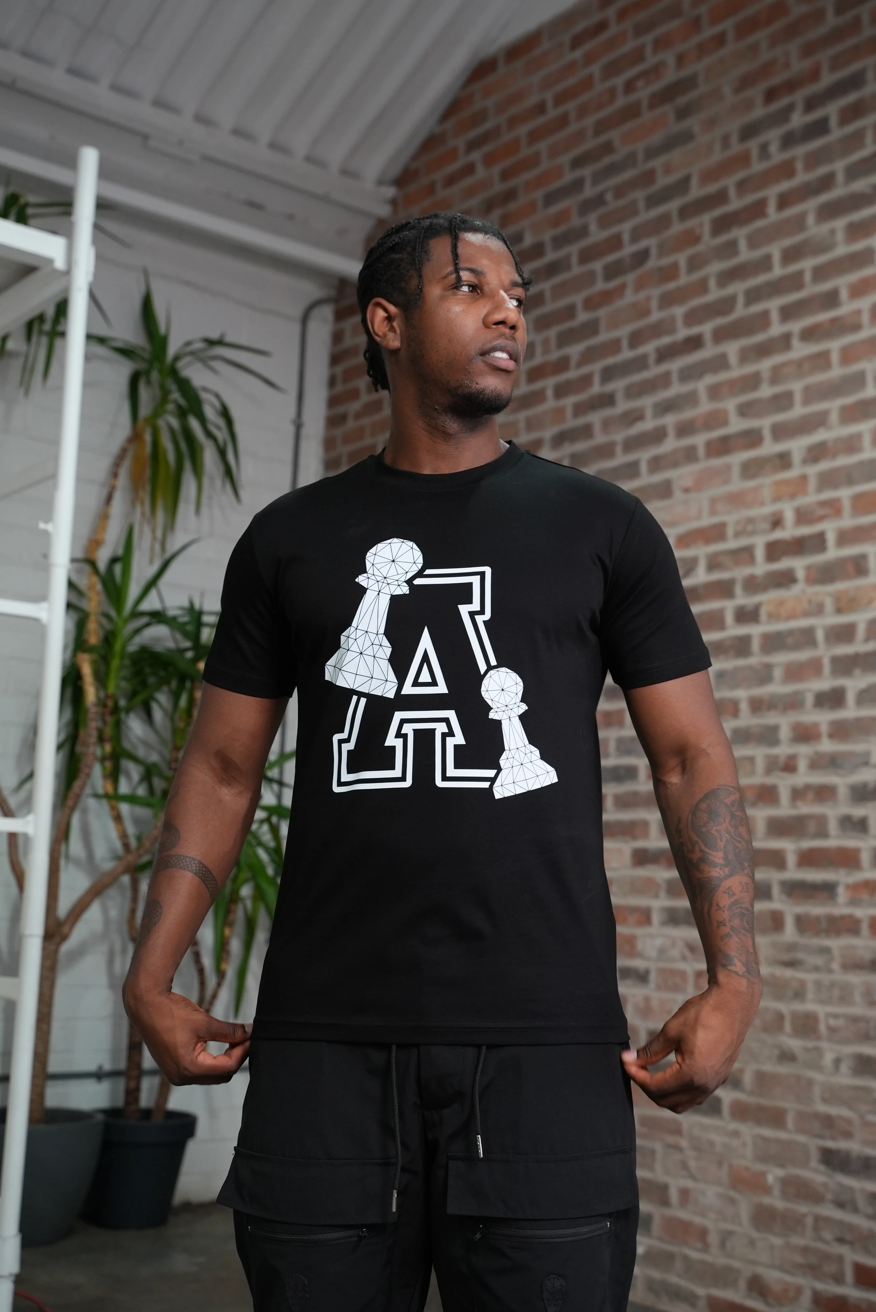 Men's Black A Design T-Shirt - Image 5