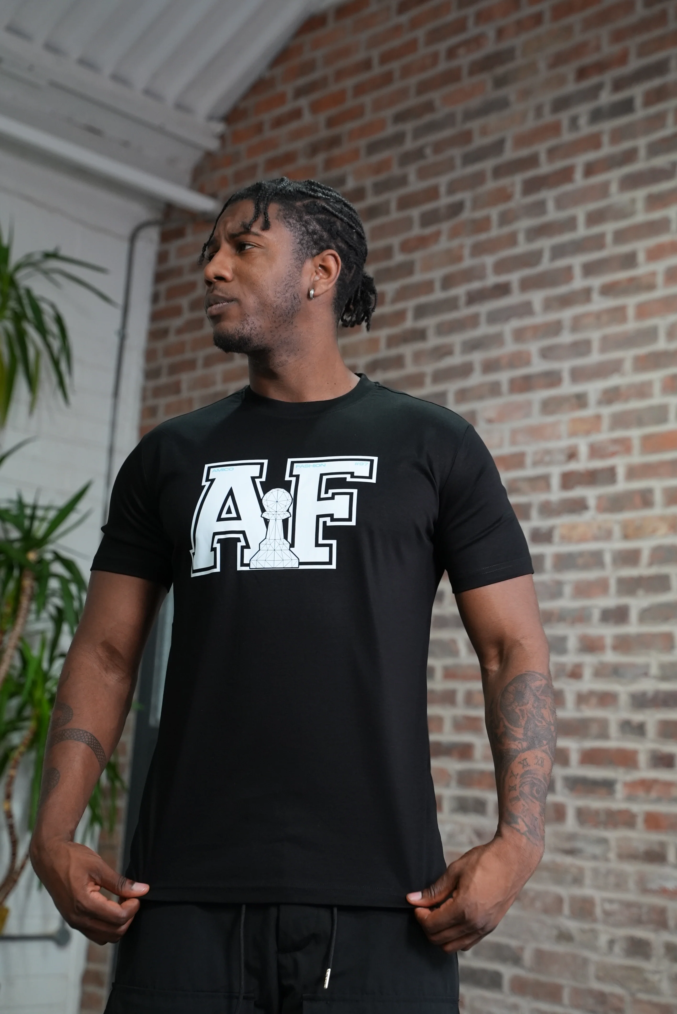Men's Black AF T-Shirt - Image 4