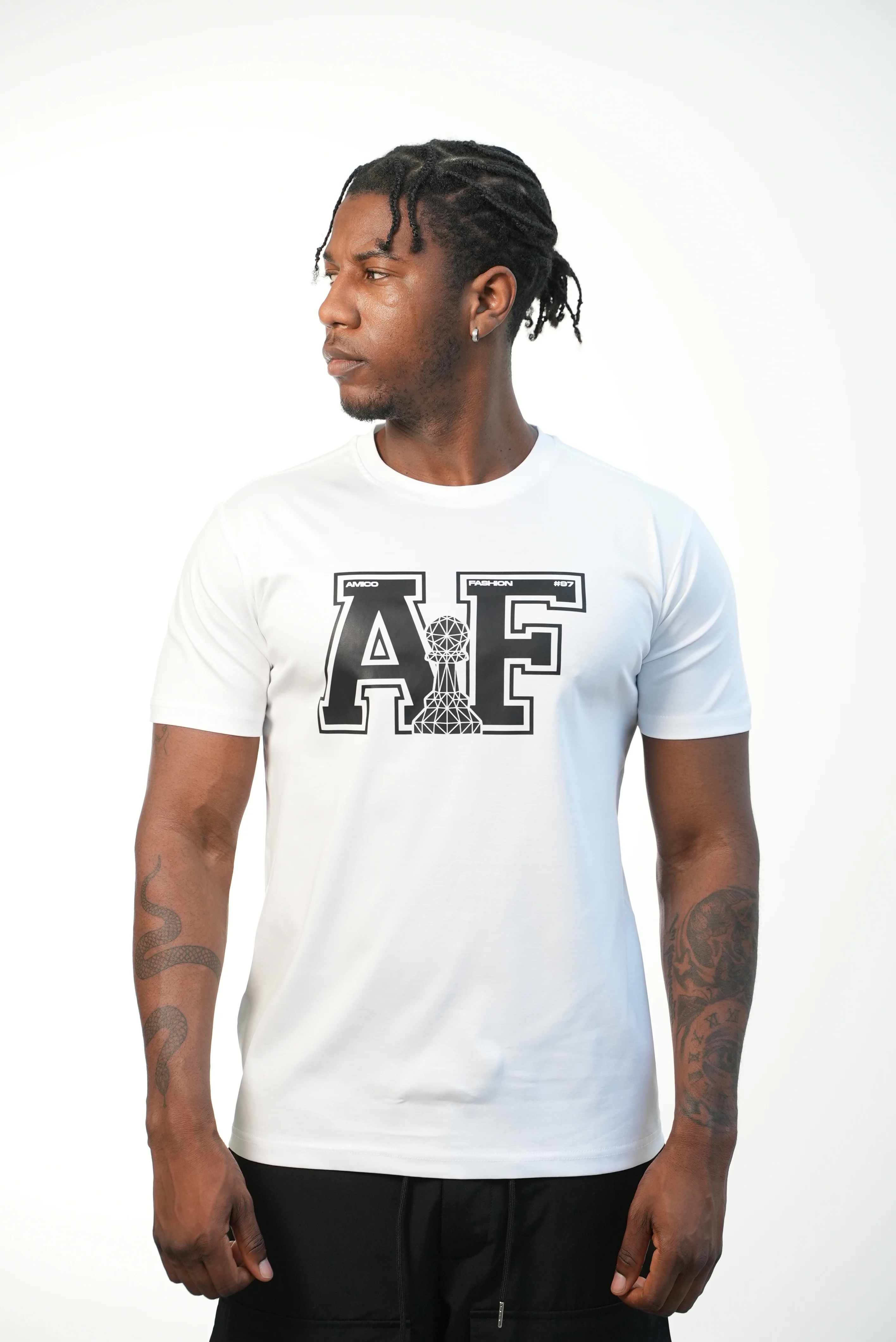 Men's White AF T-Shirt - Image 3