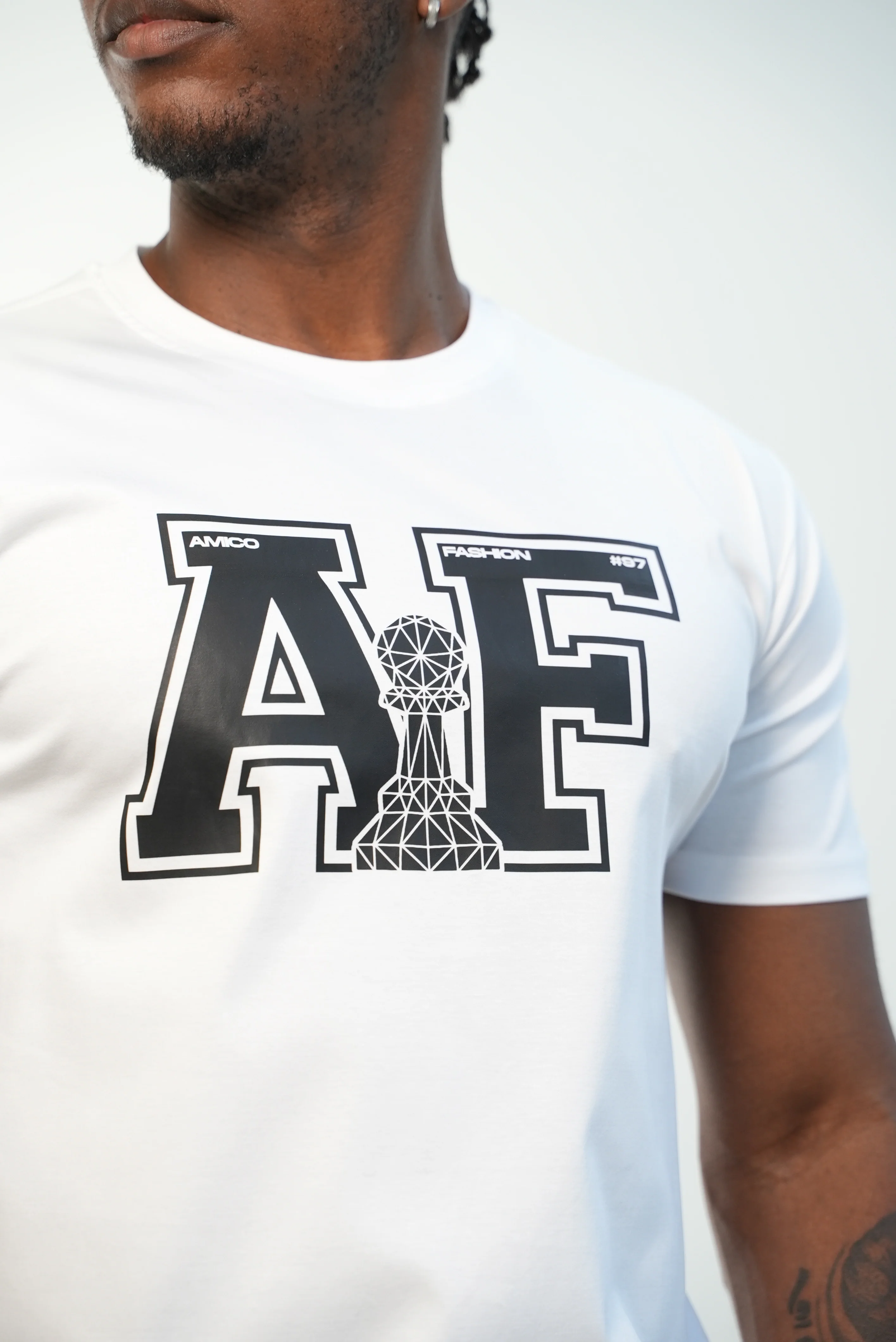 Men's White AF T-Shirt - Image 4