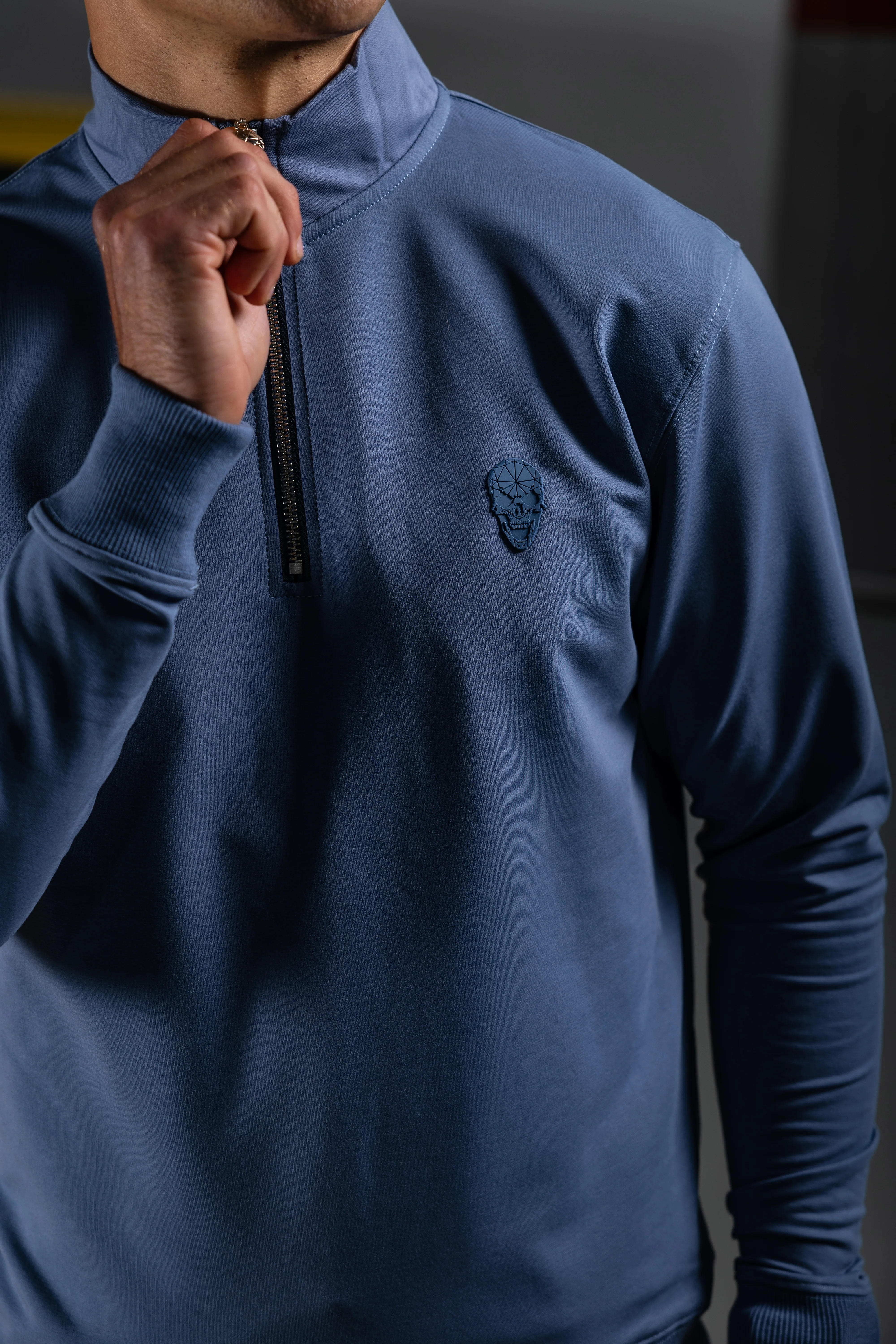 Steel Blue Half Zip - Image 4