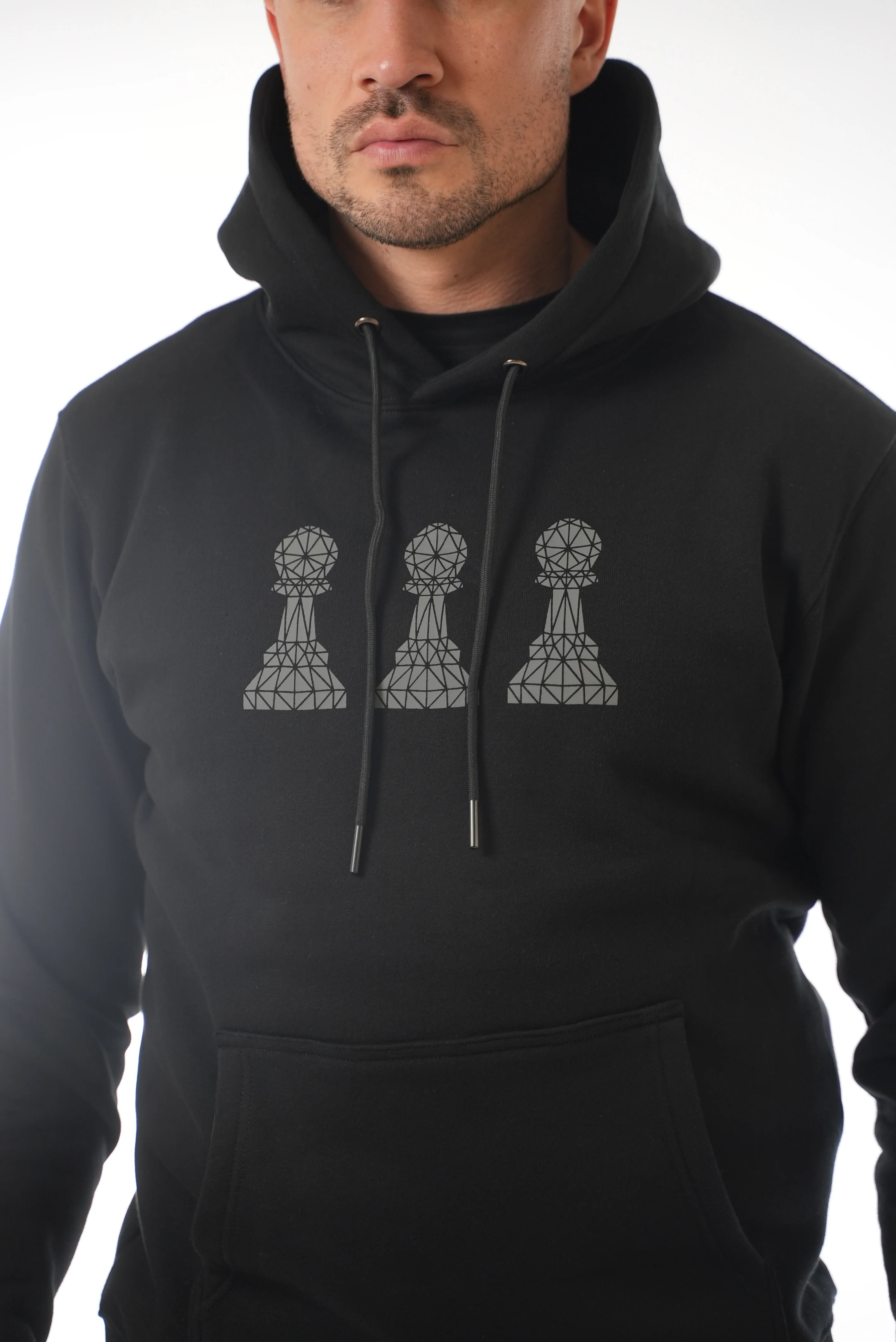 TRI PAWN HOODIE BLACK/BLACK PAWNS in - Image 3